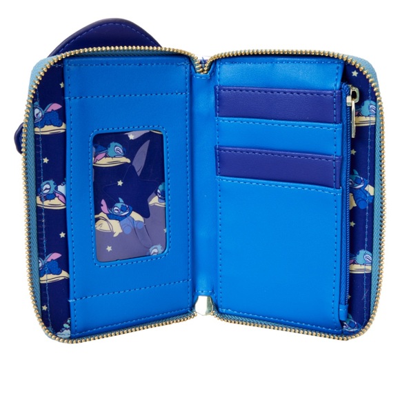 Disney Loungefly SDCC Limited Edition Bedtime Stitch Glow Zip Around Wallet - Picture 3 of 8